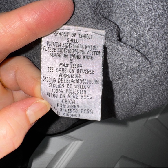 Stylish Women's Padded Gray Zip-Up Fleece Vest size S - Picture 5 of 6